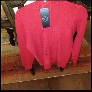 Christina Red Hooded Women's Sweater